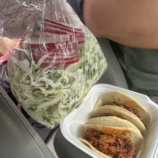 If you order to go it looks like this