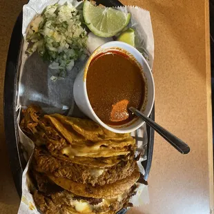 Quesa Birria tacos, always an excellent choice!