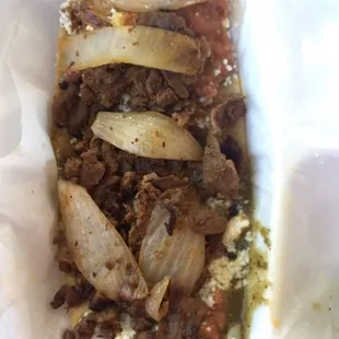 Carne asada Huarache ASK FOR GRILLED ONIONS !!! Bomb.com