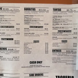 Menu as if 12/3/22