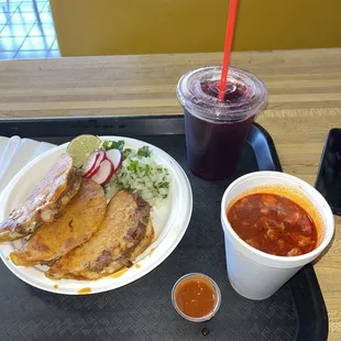 x3 quesabirria tacos w/ birria consume, Jamaica