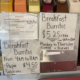 Breakfast Burrito special 6/28/22