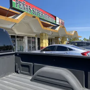 Outside of the Mercado. Taqueria is inside to the immediate right.