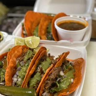 a variety of tacos