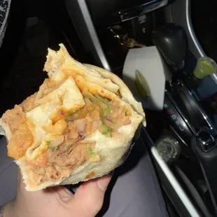 The first 3 bites was all tortilla