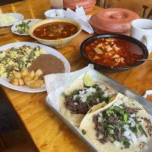 Best authentic Mexican Food you can get in fort worth!  Tacos de barbacoa, menudo, pozole, y huevos con nopales. 100% recommend!