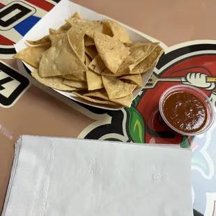 Chips and spicy salsa