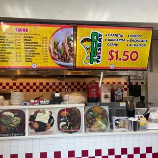 menus and prices