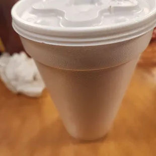 Rico champurrado is delicious but it comes in Styrofoam. They insist on straws for cold drinks.