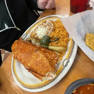 Suizo Burrito with steak