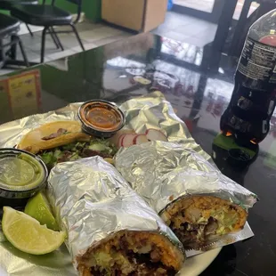 Annapolis burrito, carne asada taco
