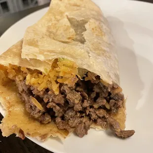 Asada burrito, huge!
