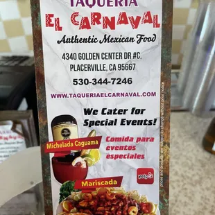 Tenemos una gran variedad de comida mexicana los esperamos