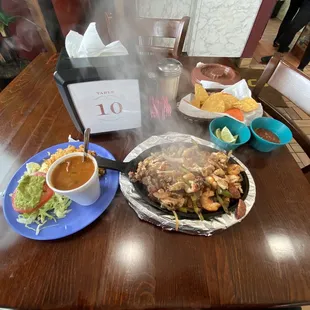 a plate of food on a table