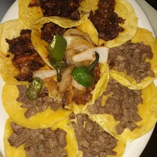 Taqueitos de pastor y visteck