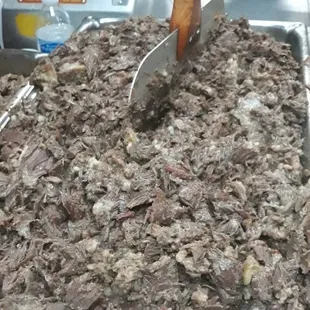 Barbacoa fresca todos los dias por tacos o libras