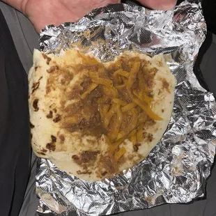 Rat specimen sized portions.  Hardly any refried beans on these four tacos.  This place has really gone downhill lately.