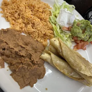 Flauta's were delicious so as the beans and rice.