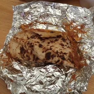 Carne guisada with cheese . Very tasty !