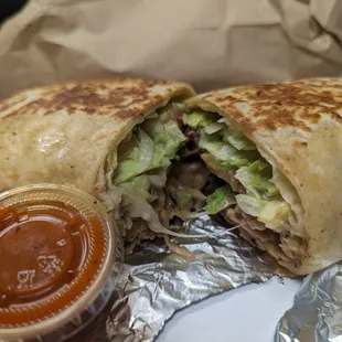 Carne asada burrito