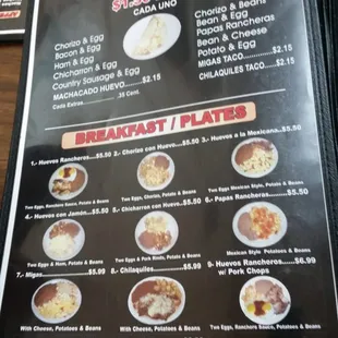 İ keep a picture of the menu on my phone so I can call in orders for pick up but I am missing most of the dinner plates in there pics.