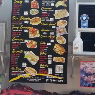 Full menu, next I'll try the tacos dorados!