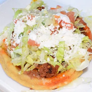 Chorizo Sopes: Taqueria Aztlan - Burlington NC