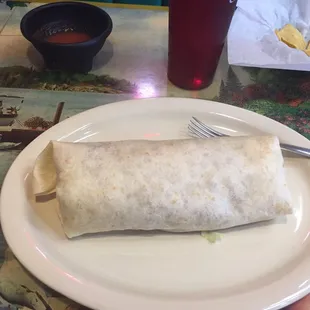 This beast of a burrito is called a &quot;burrito from the west&quot;