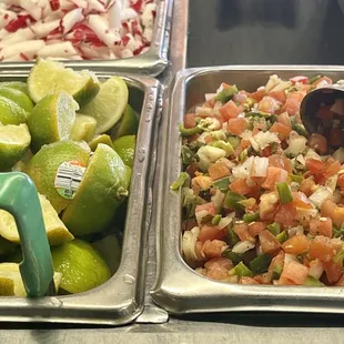 a variety of food items