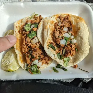 Leftover al pastor tacos were still amazing the next day.