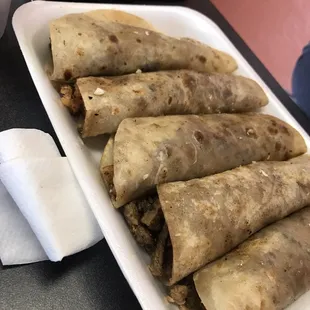 Tacos con tortilla de harina