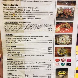 Menu side 2
