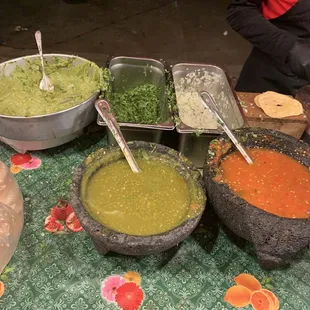 Asada tacos in the making