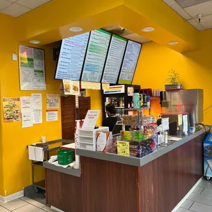 the interior of a restaurant