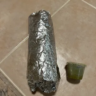 Tiny sauce that you only get one of per burrito