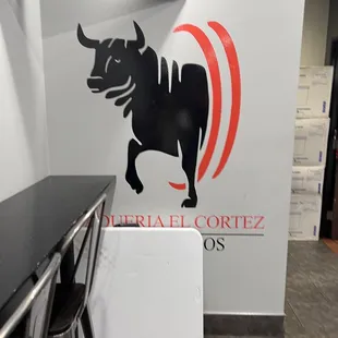 the entrance to the restaurant