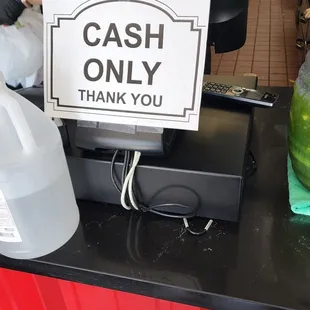 Cash only