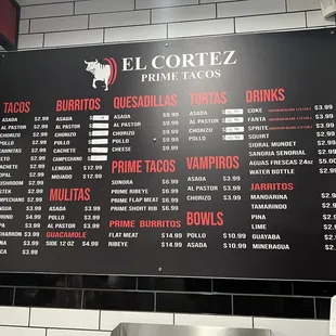 Menu as of 7/24/24