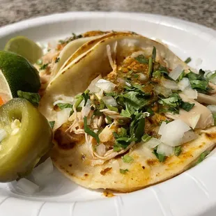 Grilled chicken tacos.