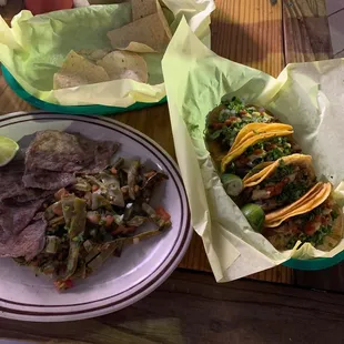 Cecina w/nopales and tacos de suadero!