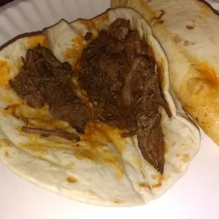 Suppose to a barbacoa taco.