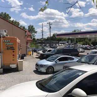 a taqueria truck parked in a parking lot