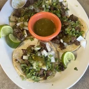 Carne asada tacos