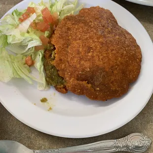 Gordita de chicharrón. super spicy and delicious.