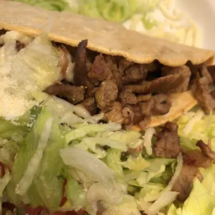 $7 asada crispy taco plate:D