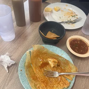 Cheese and Jalepeno tamale that I ate all of!!!!