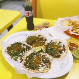 4 tacos de asada!