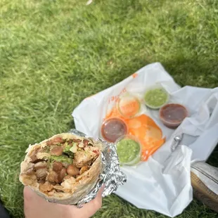 Chicken Super Burrito no sour cream