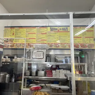 Menu and plexiglass.