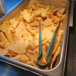 Warm complimentary chips